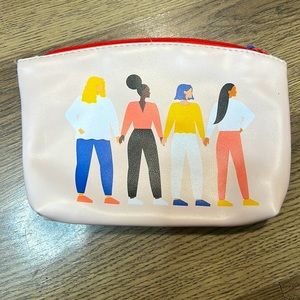 2/$10 Ipsy Makeup Bag - Tan with Women